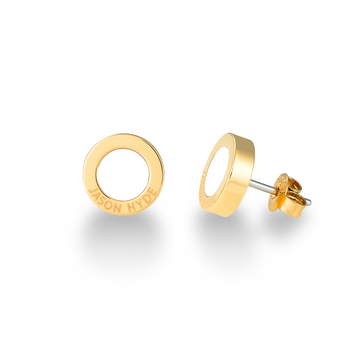 18K GOLD WHITE CHIP EARRINGS