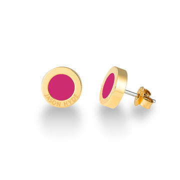 RASPBERRY CHIP EARRINGS