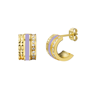 WEWA TUBE LAVENDER WITH ZIRCONIA HOOPS