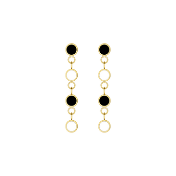 4 BLACK AND WHITE CHIPS EARRINGS