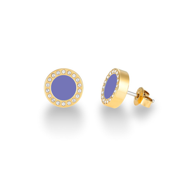 OCEAN PERSIAN BLUE CHIP WITH ZIRCONIA EARRINGS