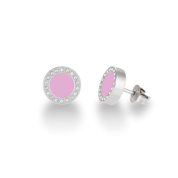 OCEAN FONDANT PINK CHIP WITH ZIRCONIA EARRINGS