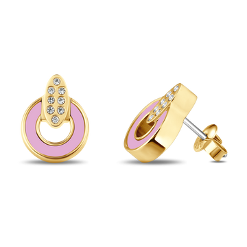 SUSTAINABLE NEREIDA FONDANT PINK CHIP EARRINGS WITH ZIRCONIA