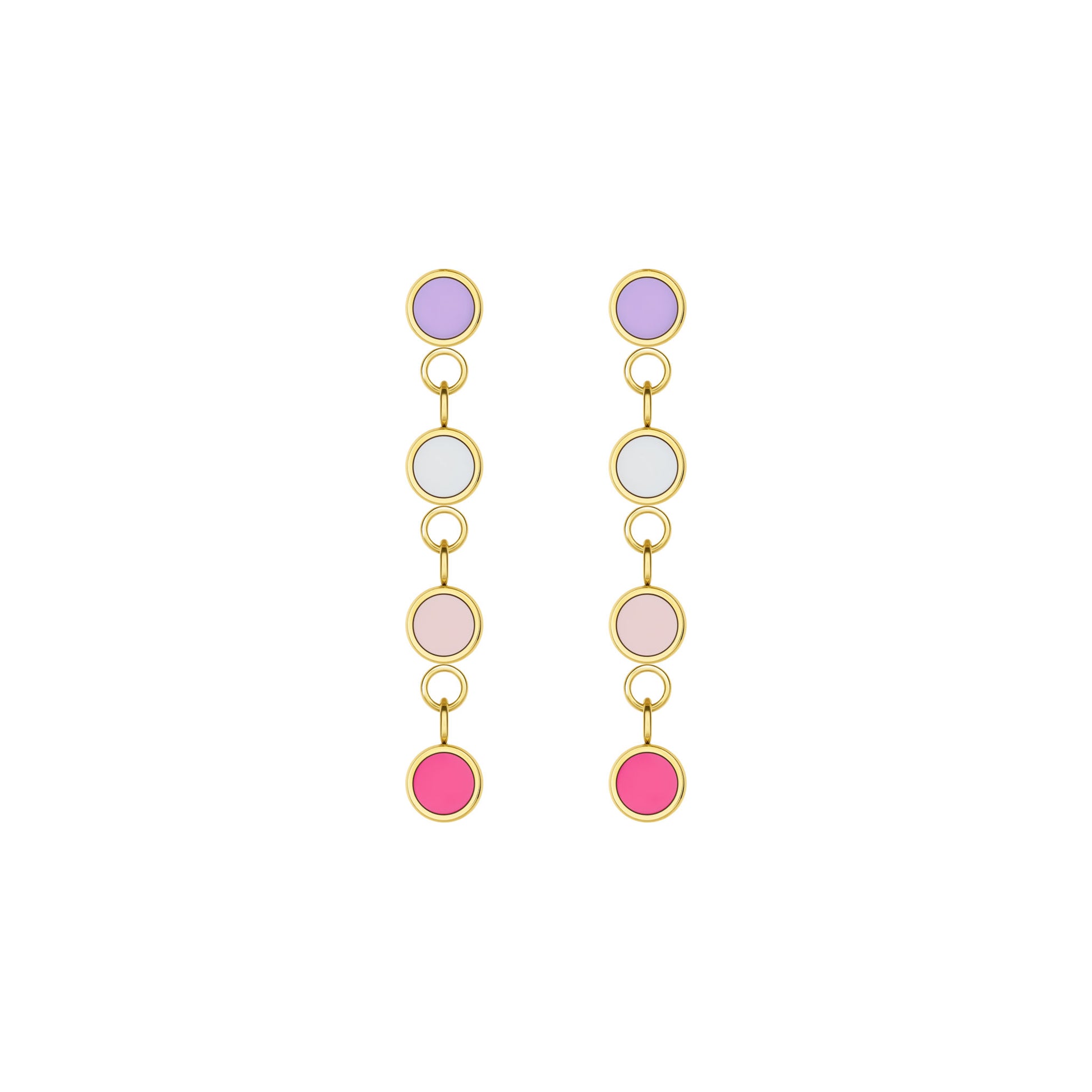 NEW WAVE CASCADE 4 MULTICOLOR CHIPS EARRINGS
