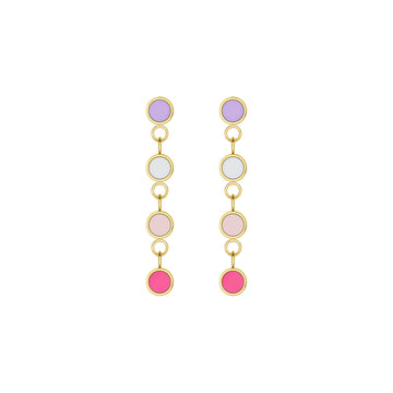 NEW WAVE CASCADE 4 MULTICOLOR CHIPS EARRINGS