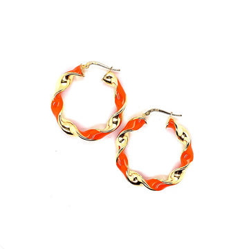 ACQUARELLO ORANGE TWISTED HOOPS
