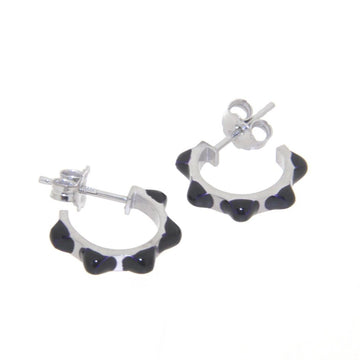 ACQUARELLO SPIKY BLACK HOOPS