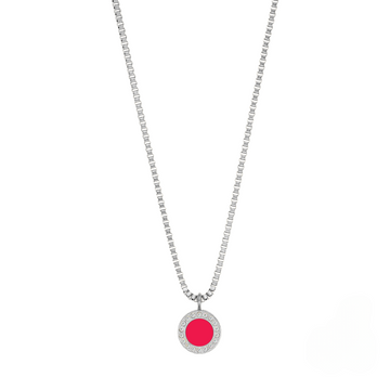 RED CHIP WITH ZIRCONIA NECKLACE