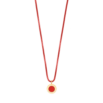 RED CHAIN RED CHIP NECKLACE