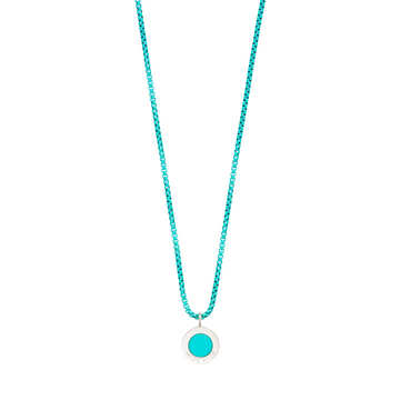 TURQUOISE CHAIN AND CHIP NECKLACE