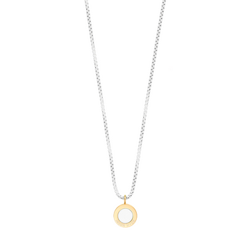 WHITE CHAIN WHITE CHIP NECKLACE