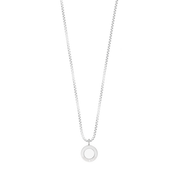 WHITE CHAIN WHITE CHIP NECKLACE
