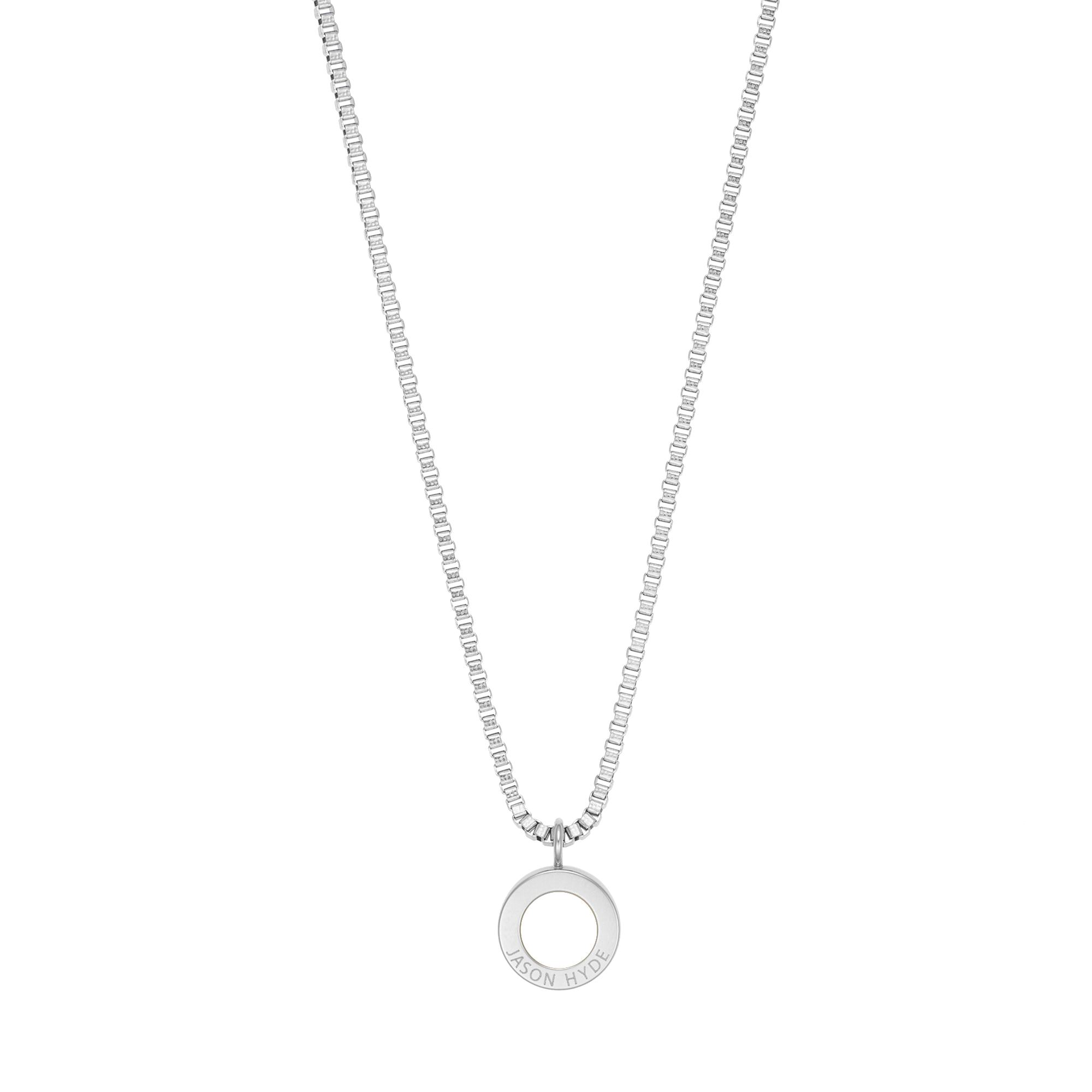 OCEAN WHITE CHIP SILVER NECKLACE