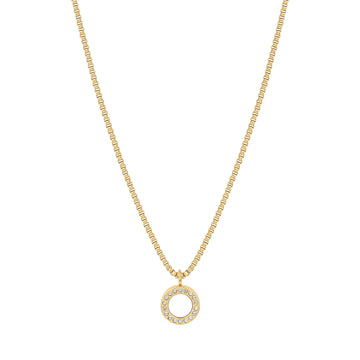OCEAN WHITE CHIP WITH ZIRCONIA NECKLACE