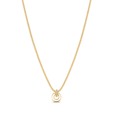 WHITE CHIP WITH ZIRCONIA NECKLACE