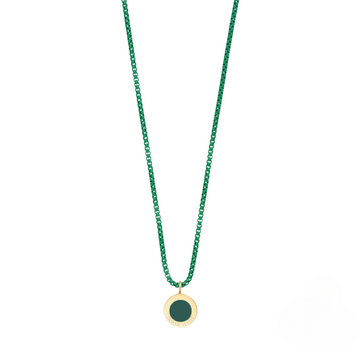 GREEN CHAIN GREEN CHIP NECKLACE