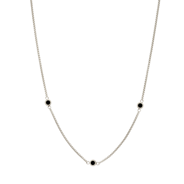 BLACK 3 CHIPS NECKLACE