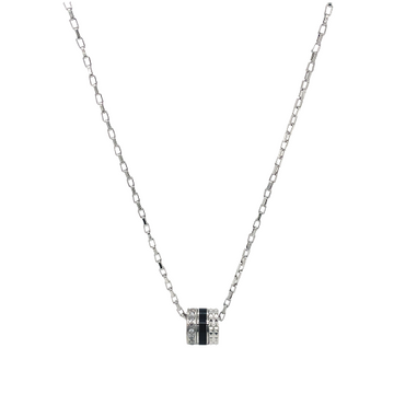 WEWA TUBE BLACK CHIP WITH ZIRCONIA NECKLACE