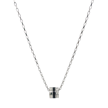 WEWA TUBE BLACK CHIP NECKLACE