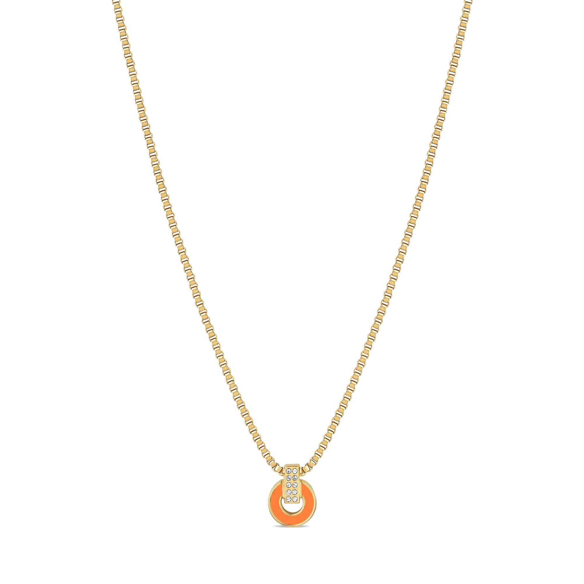 NEREIDA ORANGE WITH ZIRCONIA CHIP NECKLACE