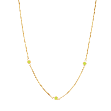 NEW WAVE LIME GREEN 3 CHIPS NECKLACE