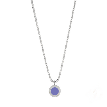 PERSIAN BLUE CHIP WITH ZIRCONIA NECKLACE