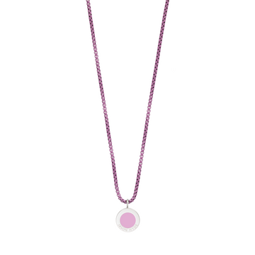 FONDANT PINK CHAIN AND CHIP NECKLACE