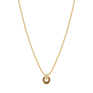 NUTSHELL CHIP WITH ZIRCONIA NECKLACE