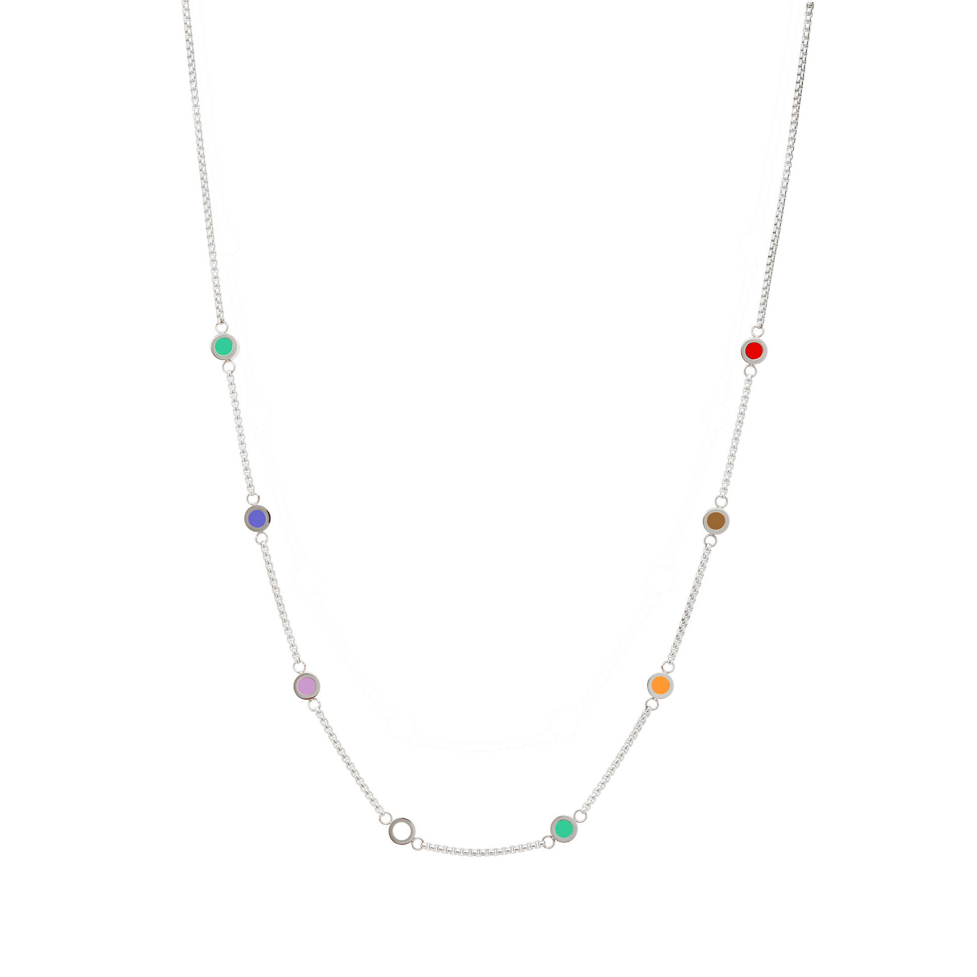 EIGHT MULTICOLOR CHIPS NECKLACE.