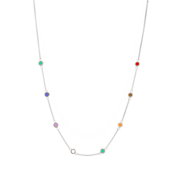 EIGHT MULTICOLOR CHIPS NECKLACE.