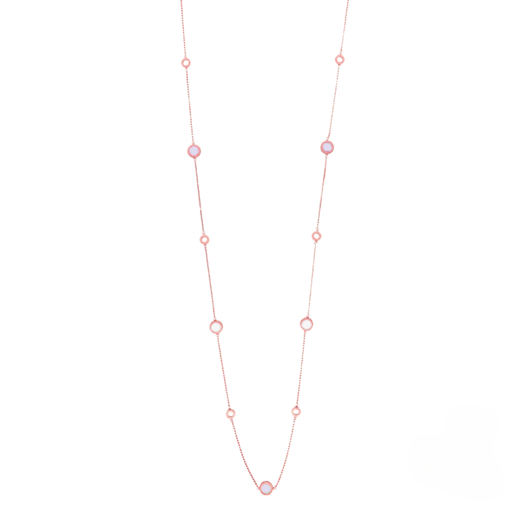 OCEAN WHITE AND PINK CHIPS SAUTOIR