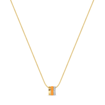 Modern gold necklace, Wewa Boa with 3 pendant rings