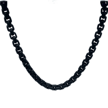 BLACK CHAIN BLACK CHIP MEN NECKLACE