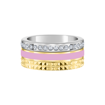 FONDANT PINK CHIP WITH ZIRCONIA RING