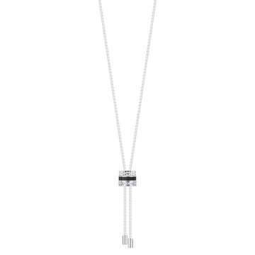 SUSTAINABLE JASON HYDE BOLO TIE TUBE BLACK CHIP WITH ZIRCONIAS NECKLACE