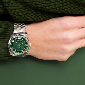 Minimalist Jason Hyde UNO 40mm green dial watch with durable strap