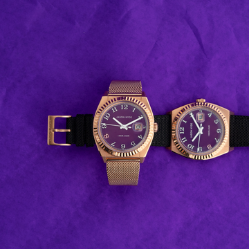 Modern Jason Hyde 40mm watch with purple dial, reliable Japanese movement, water resistant