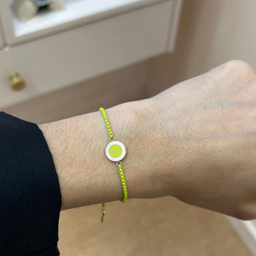 Eco-conscious lime green ocean bracelet by Jason Hyde