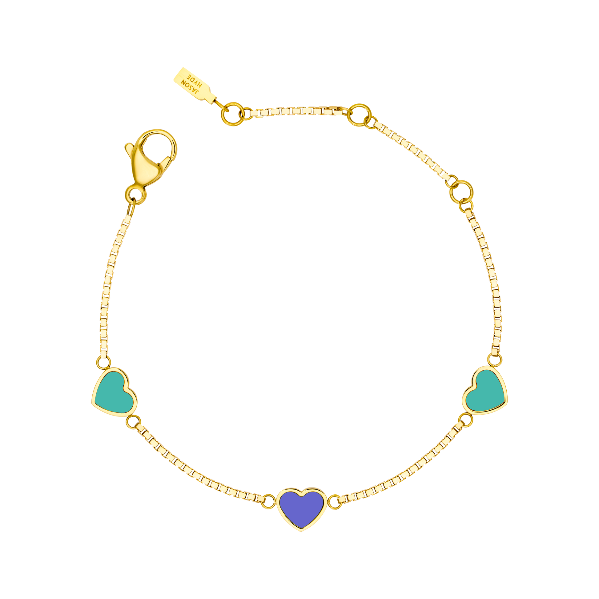 TRIO BRACELET WITH TURQUOISE AND PERSIAN BLUE CHIPS