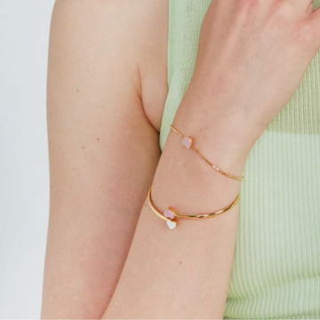 AMARE FONDANT PINK AND WHITE CHIPS BANGLE