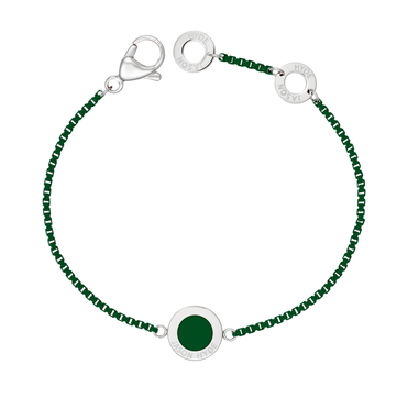 JASON HYDE AVENTURINE GREEN CHAIN AND CHIP BRACELET