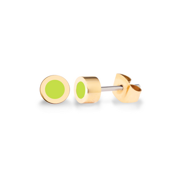 NEW WAVE LIME GREEN CHIP EARRINGS