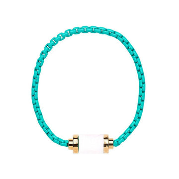 TURQUOISE CHAIN WHITE CHIP MAGNET