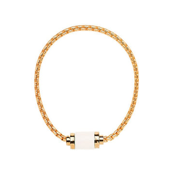 YELLOW GOLD CHAIN WHITE CHIP MAGNET