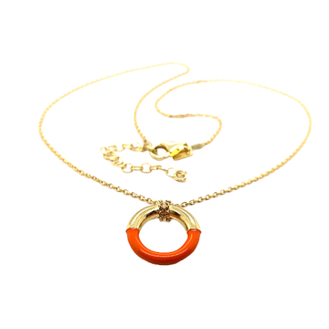 ACQUARELLO ROUND ORANGE NECKLACE