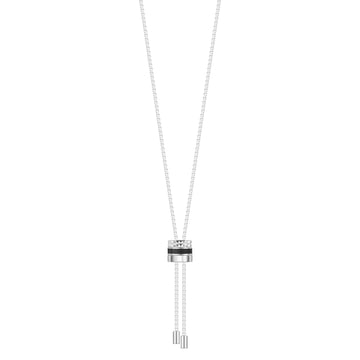 WEWA BOLO TIE TUBE BLACK CHIP NECKLACE