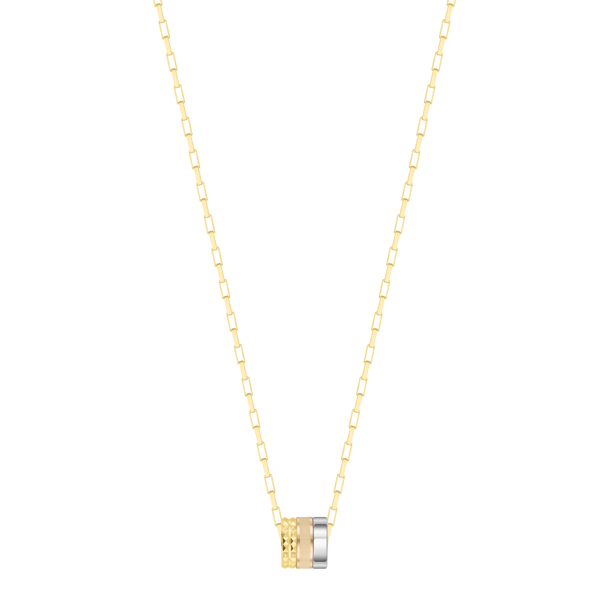 WEWA TUBE BEIGE CHIP NECKLACE