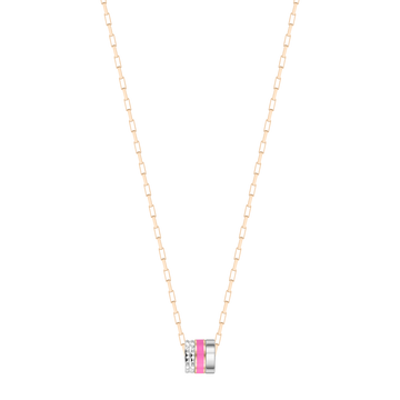 WEWA TUBE ROSE VIOLET CHIP NECKLACE