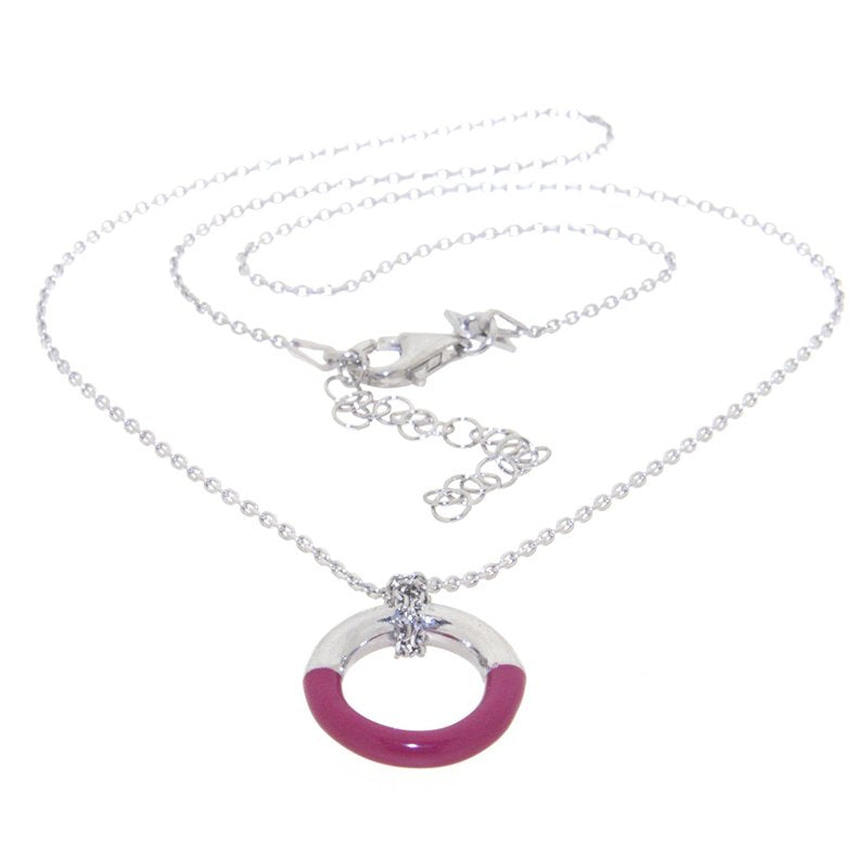 ACQUARELLO ROUND ROSE VIOLET NECKLACE