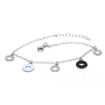 HANGING ROUND BLACK AND WHITE BRACELET